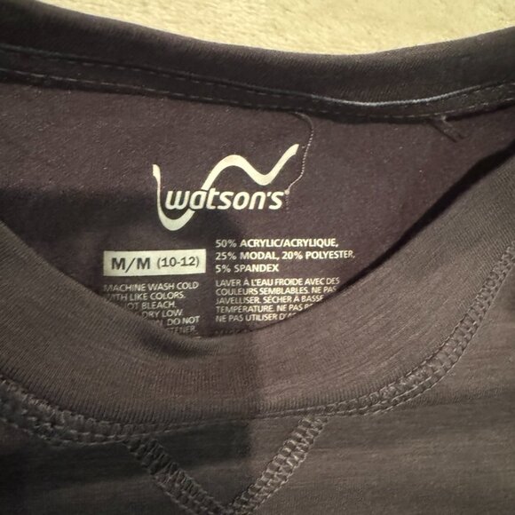 Watsons Long Sleeve Under Layer Set Black Boys Size Medium 10/12 - Picture 3 of 10